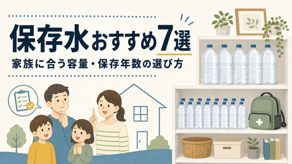 保存水おすすめ7選 家族向けの容量と保存年数の選び方