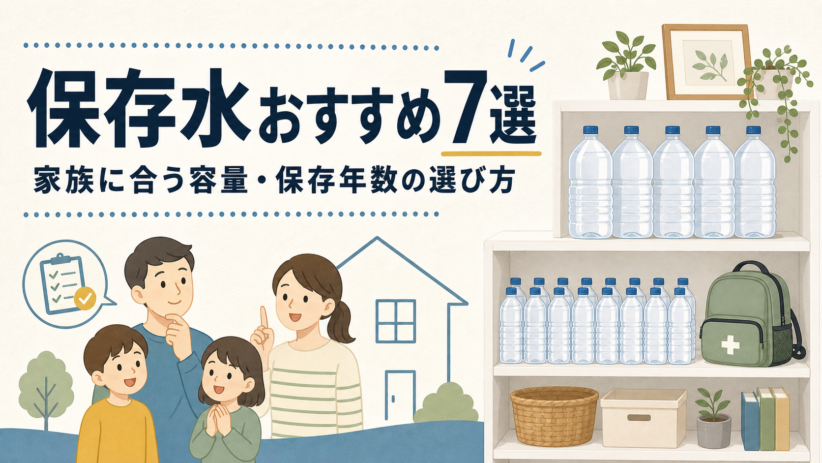 保存水おすすめ7選 家族向けの容量と保存年数の選び方