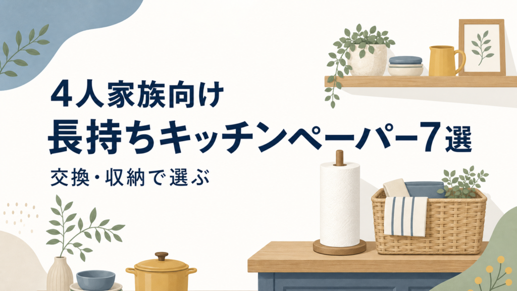4人家族向け長持ちキッチンペーパー7選｜交換回数と収納で選ぶ