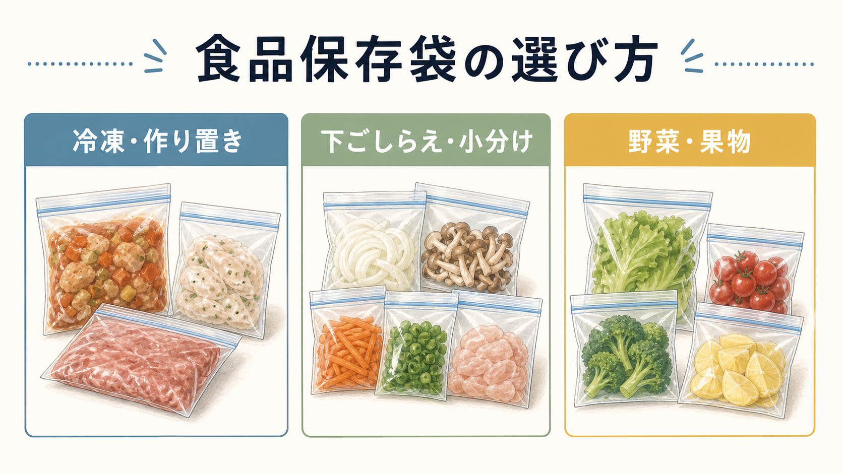 食品保存袋の選び方